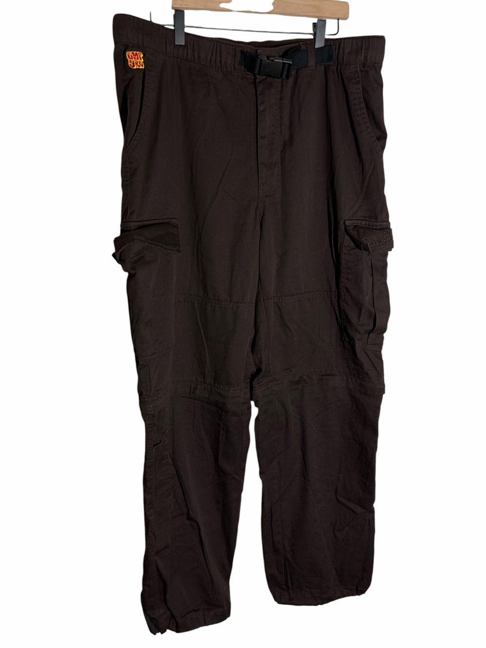 Empyre Convertible Cargo Pants Zip Off Shorts Belted size XL Brown